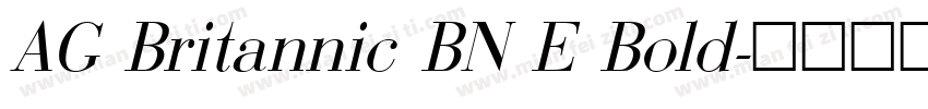 AG Britannic BN E Bold字体转换